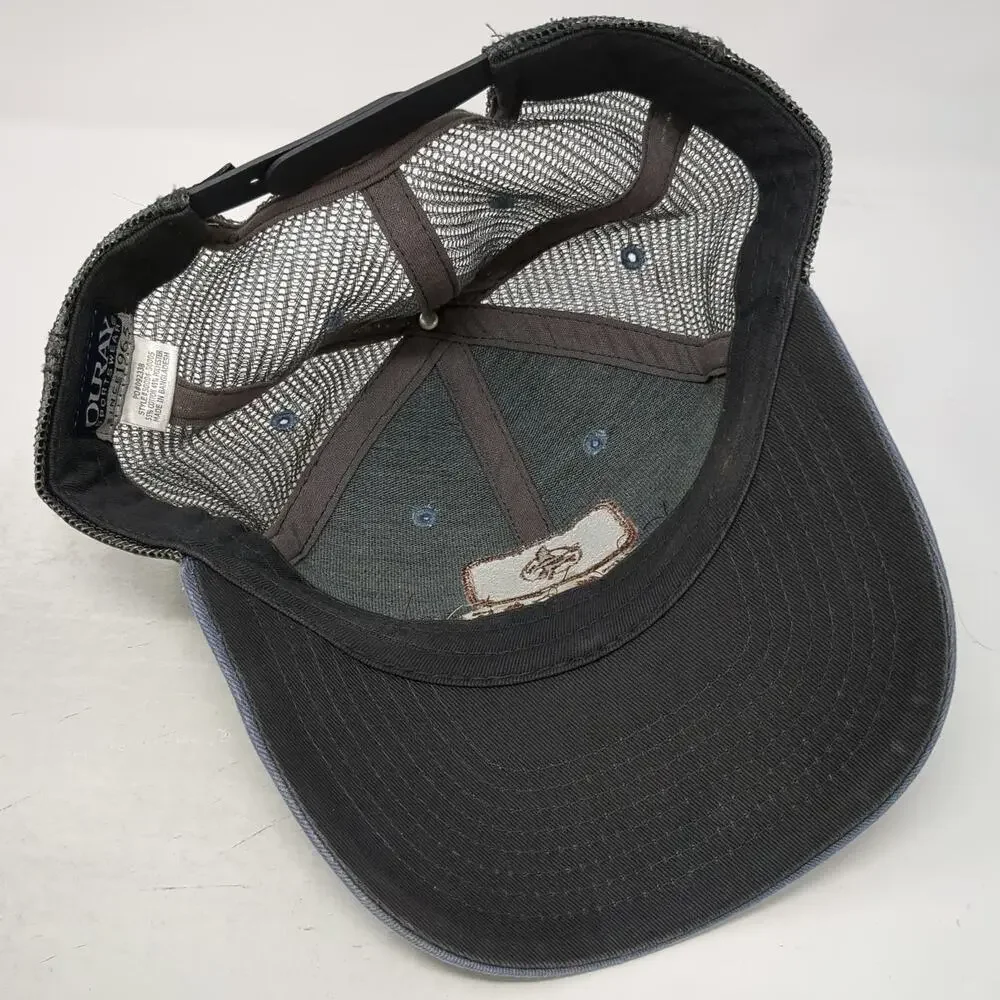 Ouray Trucker Hat Blue One Size Silver Creek Outfitters Bird Patch Snapback Mesh